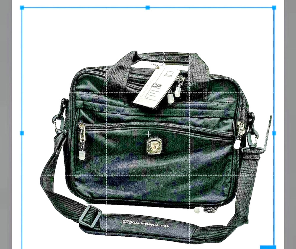 Calpak Black Nylon Multi Pocket Laptop Briefcase Travel Messenger Bag NWT